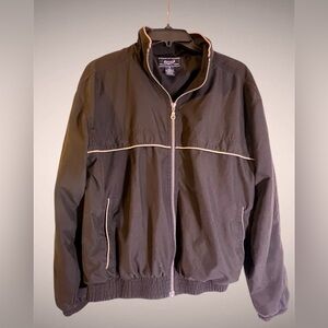 Roundtree & Yorke Black Windbreaker with White Trim